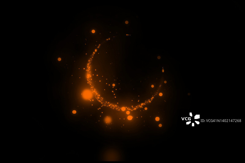 深色背景上的虚拟星形粒子图片素材