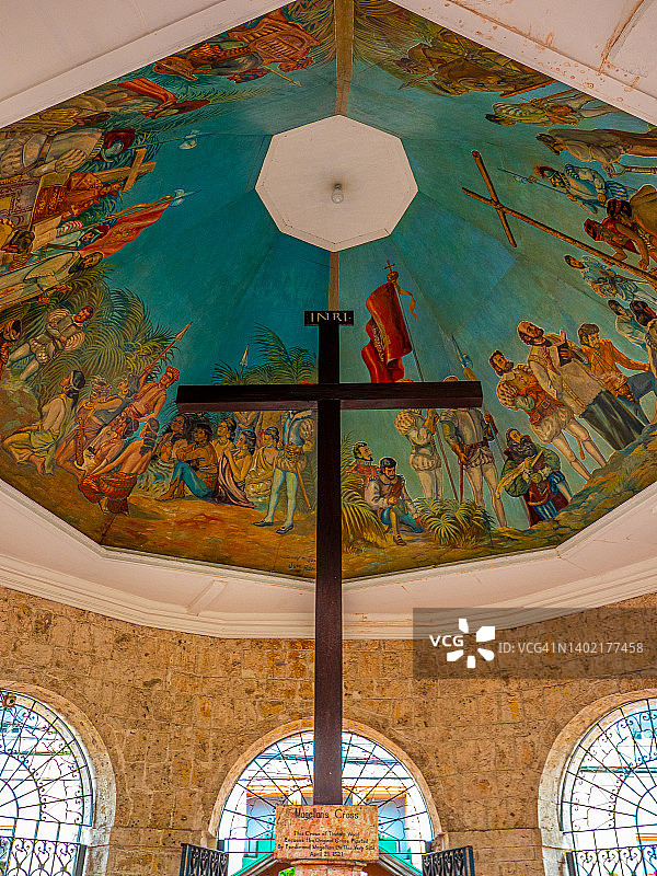 菲律宾宿雾市麦哲伦十字架历史地标图片素材