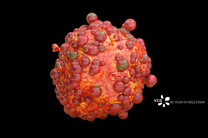 黑色背景上的猴痘病毒图片素材