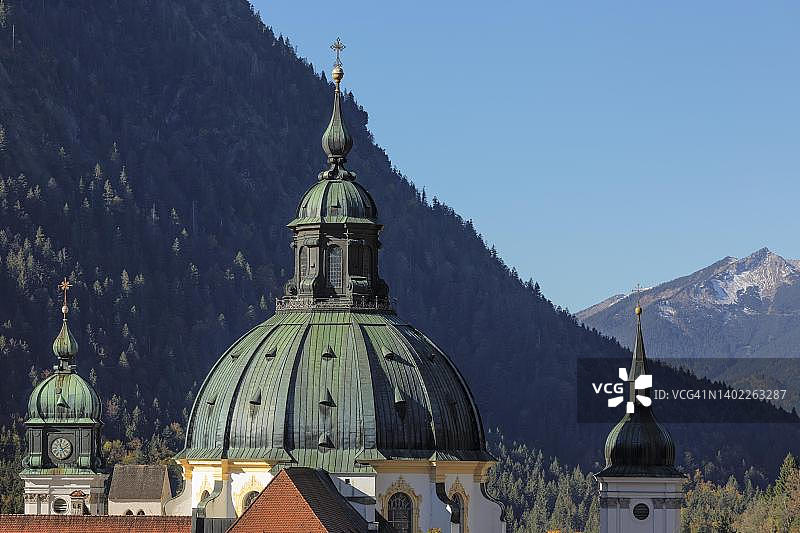 德国巴伐利亚埃塔尔修道院，巴洛克本笃会图片素材