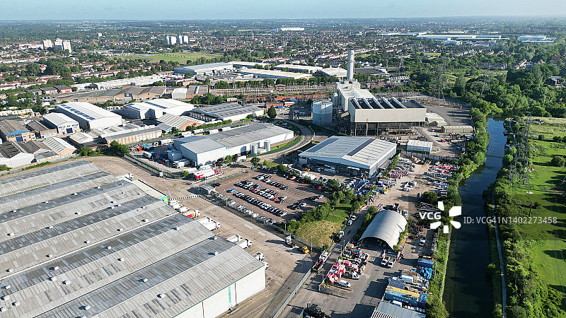 Lea河畔的工业区图片素材