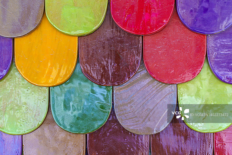 彩色瓷砖屋顶图片素材