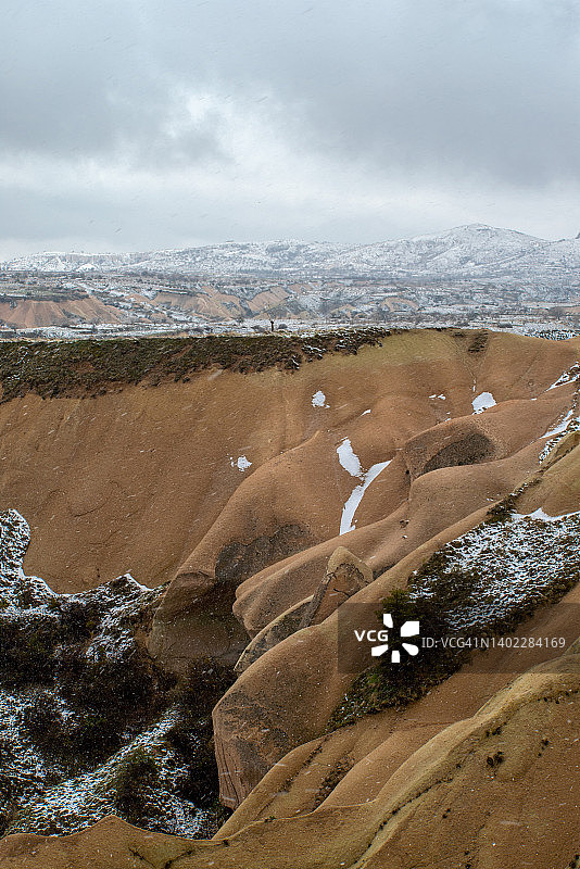 土耳其卡帕多西亚雪景图片素材