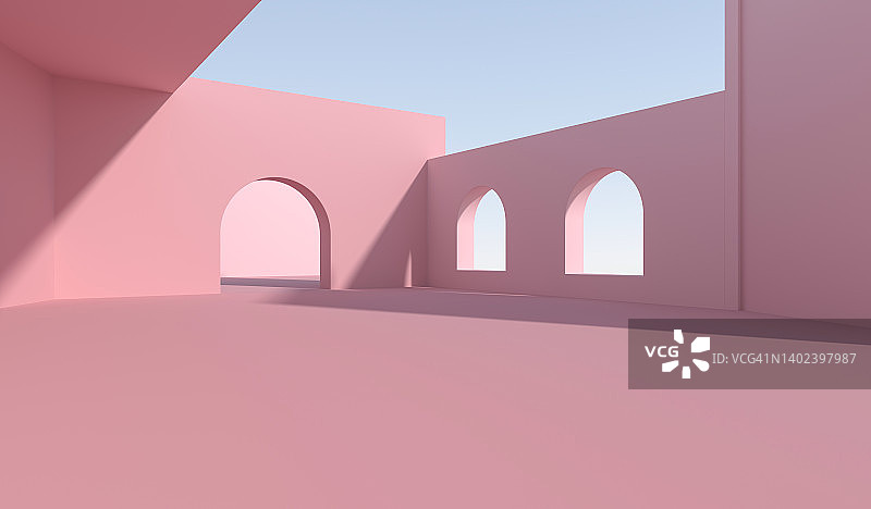 3D渲染展览插图背景图片素材