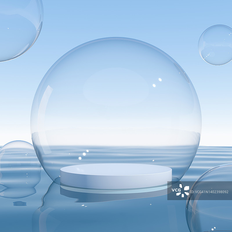 3D渲染：插画背景图片素材