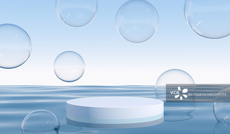 3D渲染：插画背景图片素材