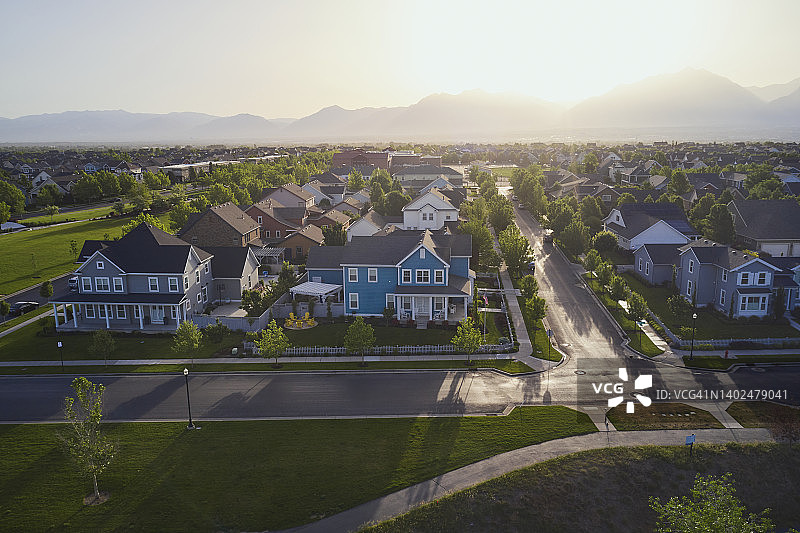 住宅区鸟瞰图片素材