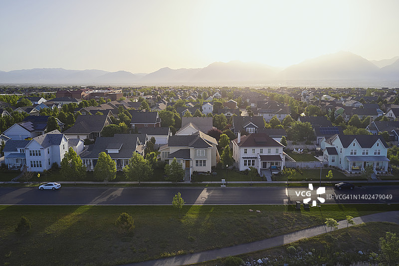 住宅区鸟瞰图片素材