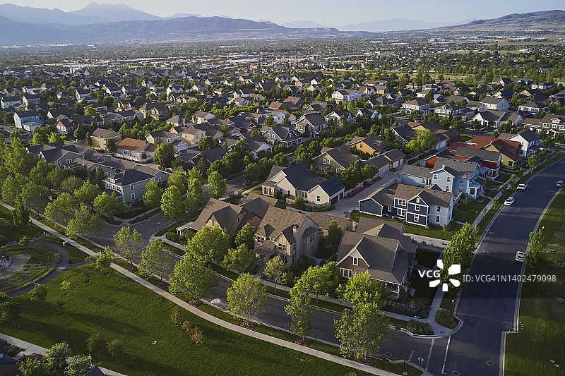 住宅区鸟瞰图片素材