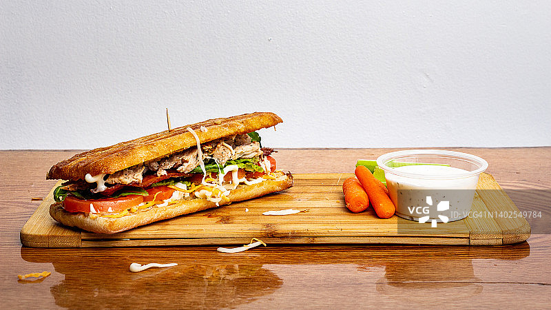 火鸡俱乐部三明治图片素材