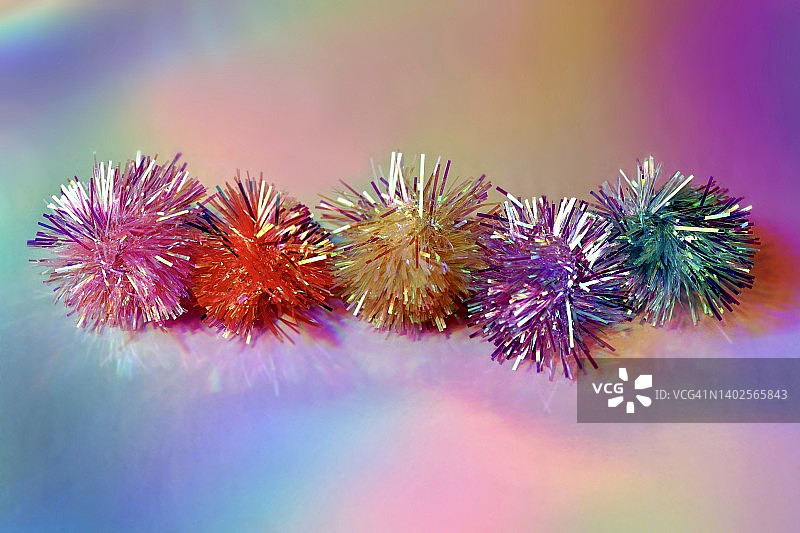 金属丝绒球图片素材