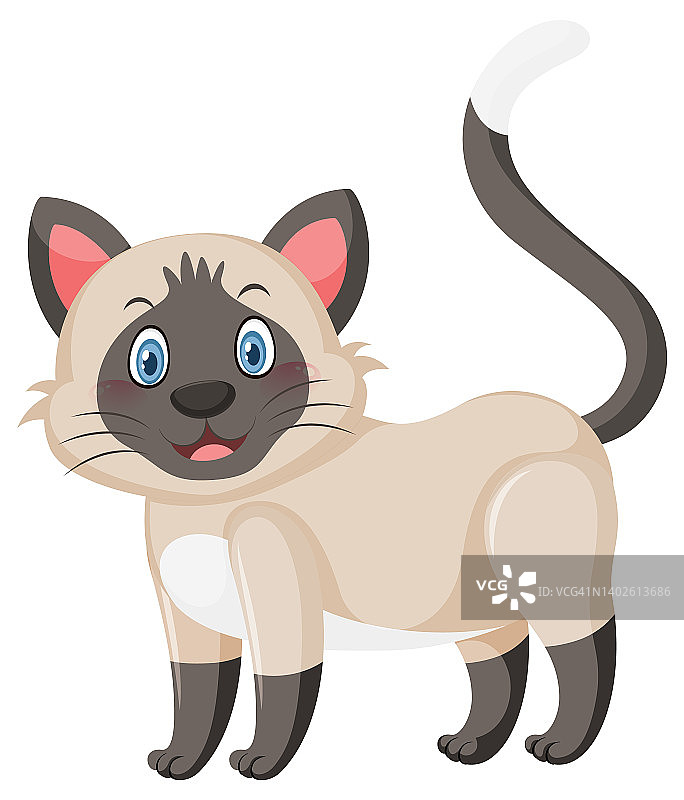 卡通风格的可爱小猫图片素材