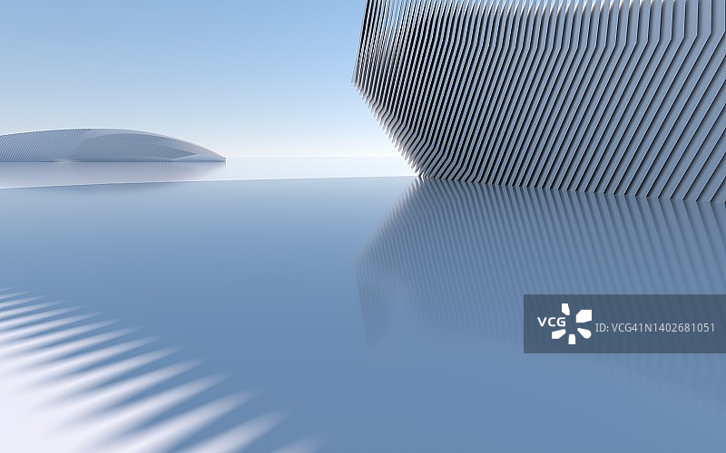 现代建筑的空旷广场正面图片素材