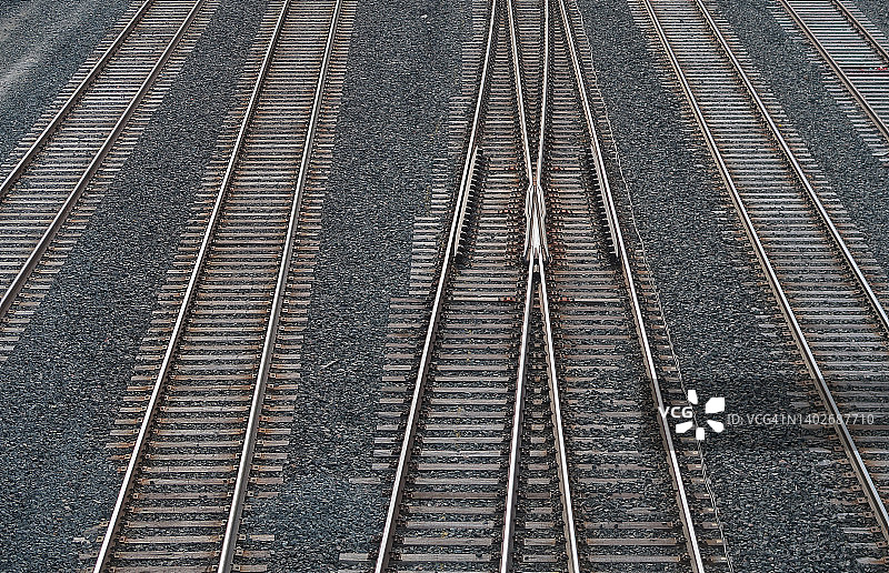 几组平行铁轨图片素材