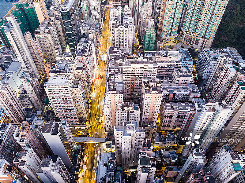 香港岛北角区航拍图片素材