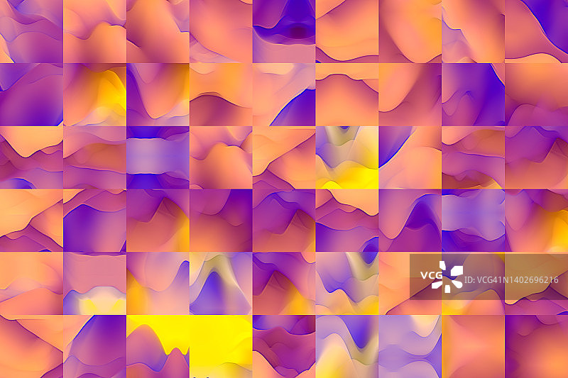 抽象方形拼贴橙紫色背景图片素材