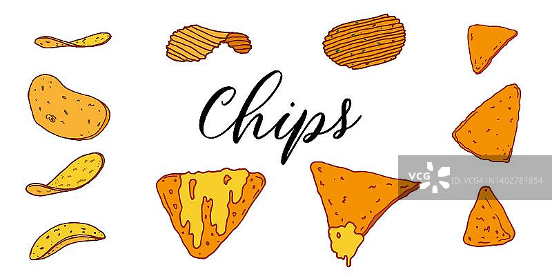 土豆和玉米片图片素材