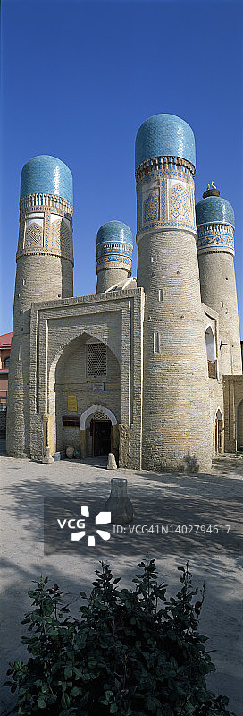 布哈拉乔尔·米诺尔清真寺图片素材