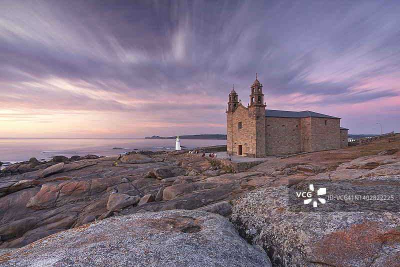 西班牙穆希亚的日落长曝光图片素材