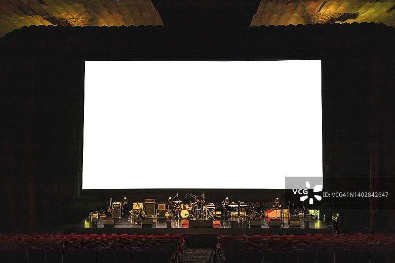 剧院内空白广告牌媒体展示图片素材