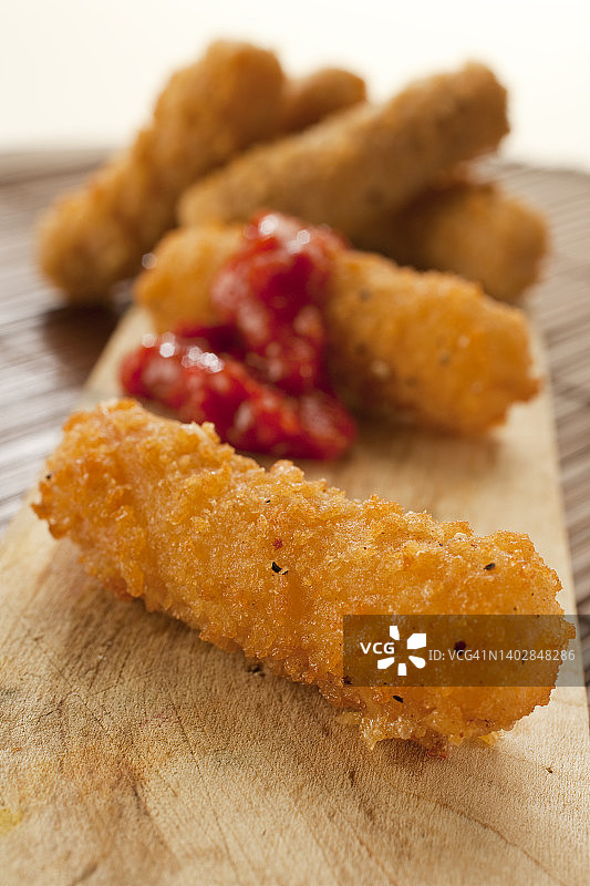 炸马苏里拉奶酪条特写图片素材