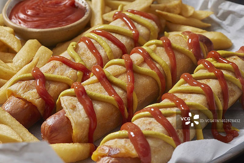 多料墨西哥卷饼热狗图片素材