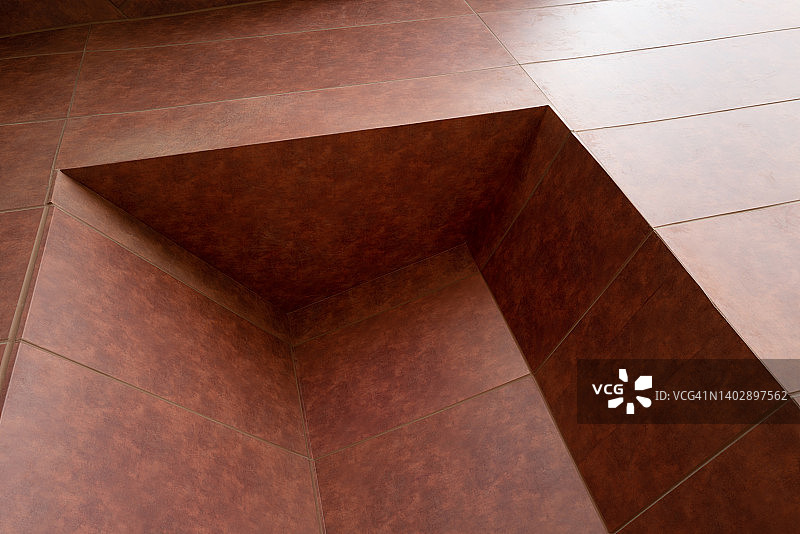 红色建筑局部仰视图片素材