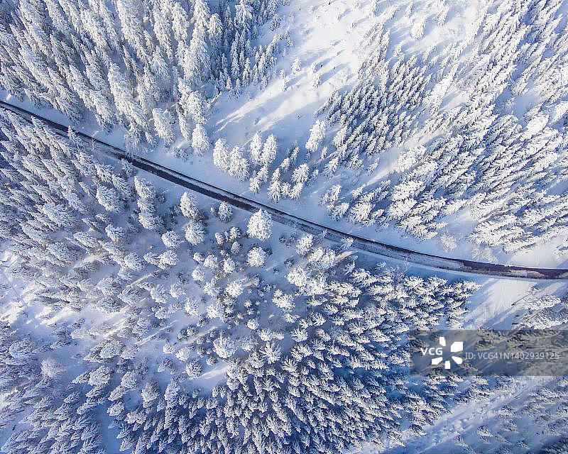 德国巴登-符腾堡州黑森林冬季风光图片素材