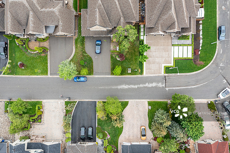 加拿大沃恩伍德布里奇住宅区鸟瞰图图片素材