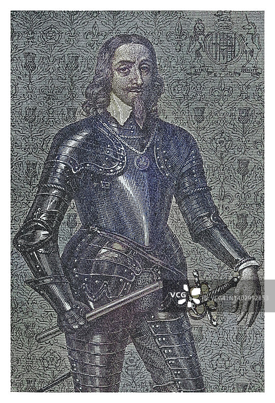 英国、苏格兰和爱尔兰国王查理一世肖像图片素材