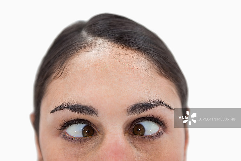 斜视女人近景图片素材