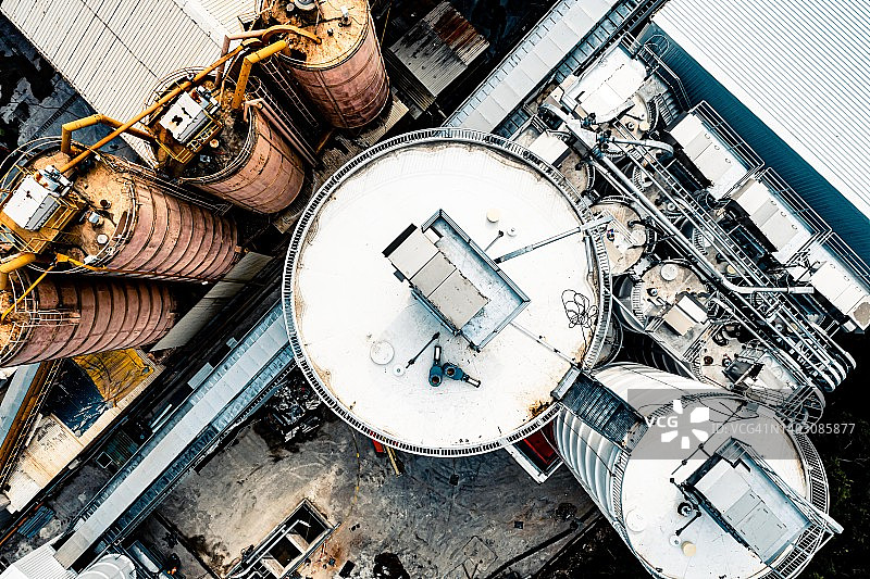 大型现代化水泥储藏与加工设施图片素材