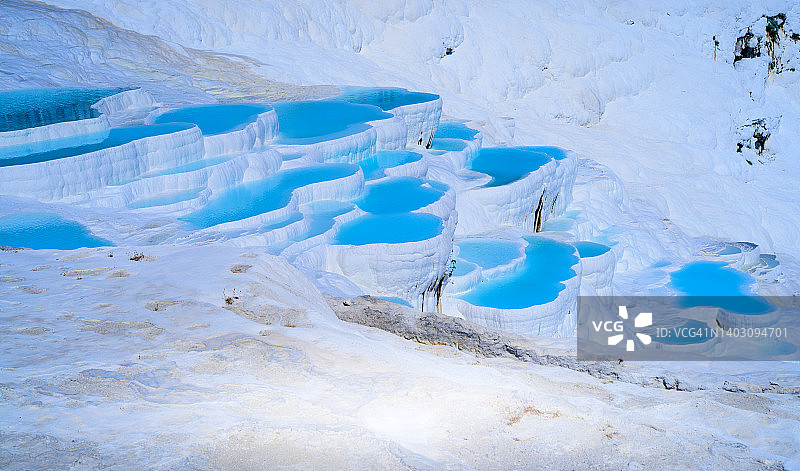 棉花堡的阶梯图片素材