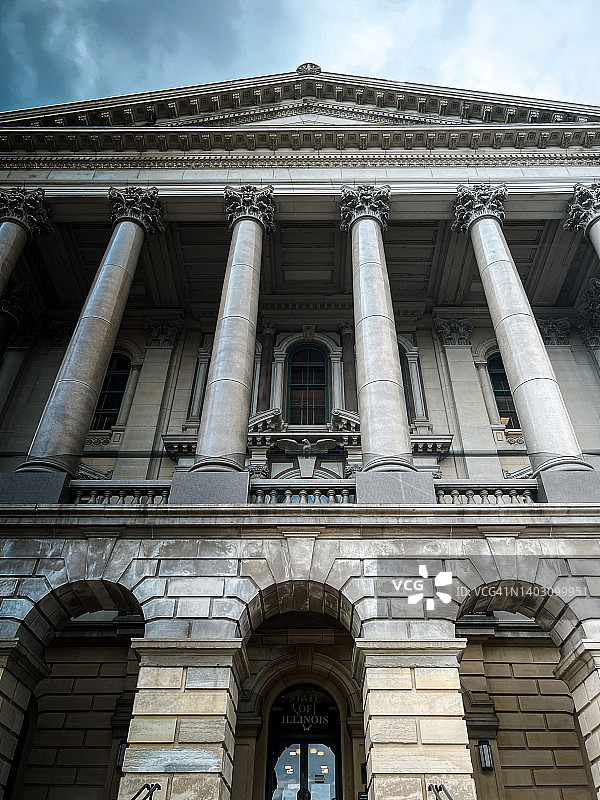 伊利诺伊州议会大厦北入口景观图片素材