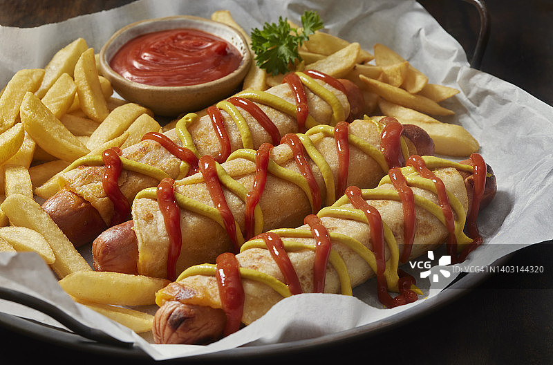 多料墨西哥卷饼热狗图片素材