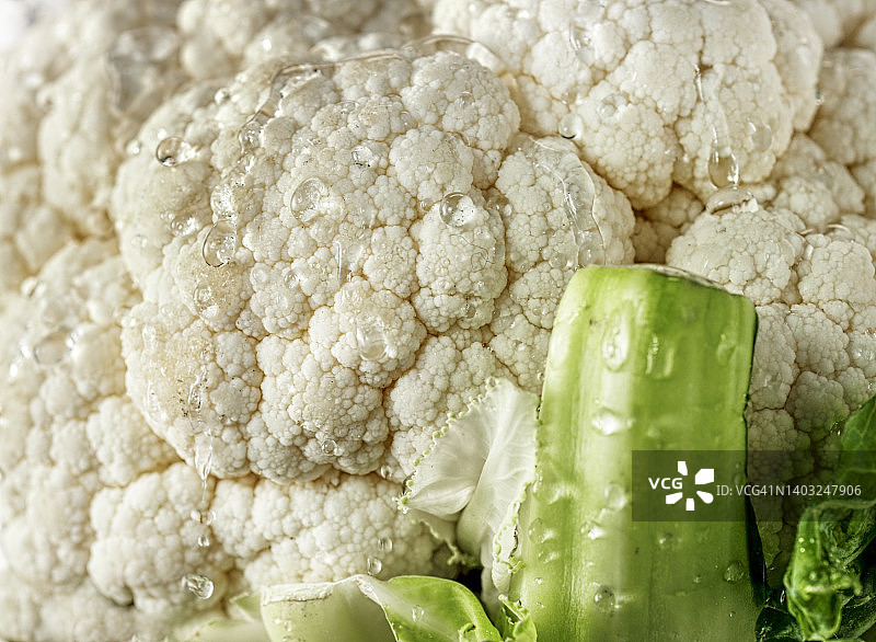 带水滴的花椰菜图片素材