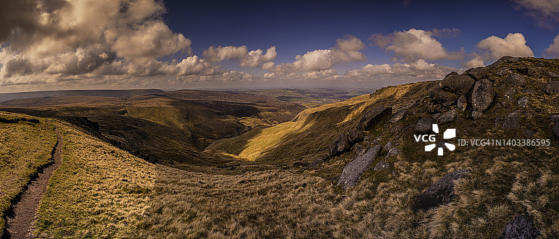 格洛索普沼泽，峰区，英格兰，英国图片素材
