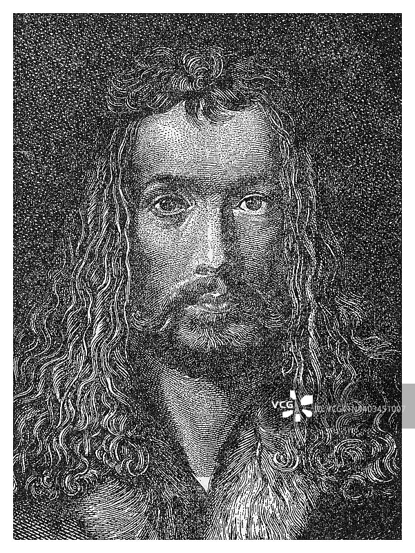 德国画家阿尔布雷cht·丢勒肖像图片素材