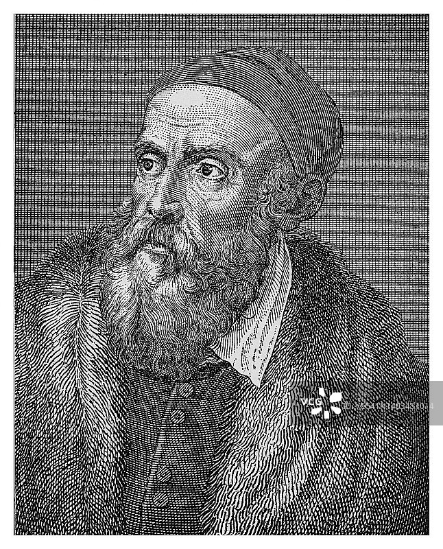 文艺复兴时期意大利画家提香肖像图片素材