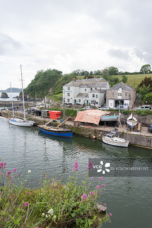 康沃尔郡查尔斯敦港图片素材