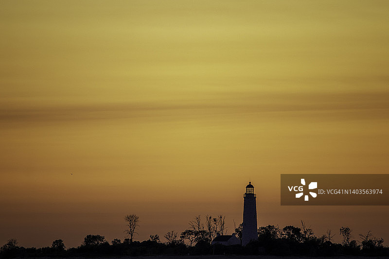 灯塔日落图片素材
