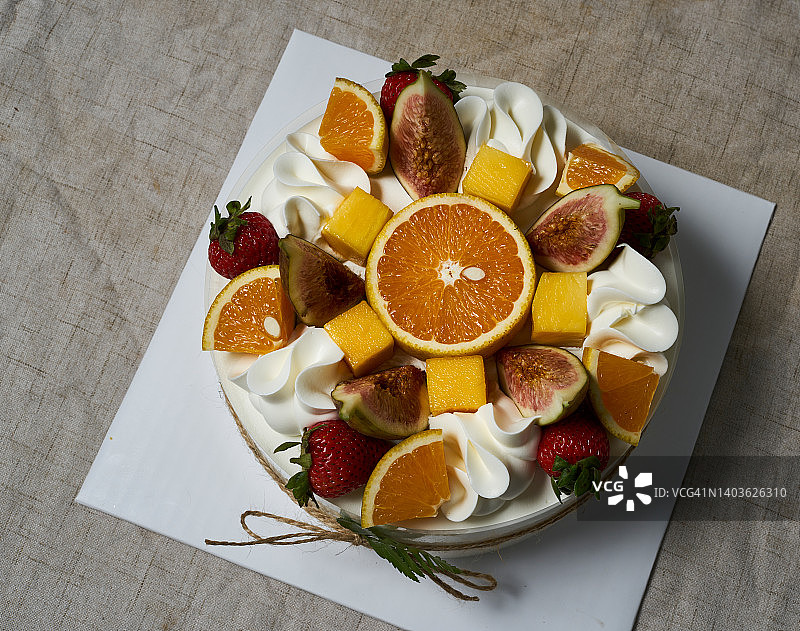 橙子无花果蛋糕图片素材