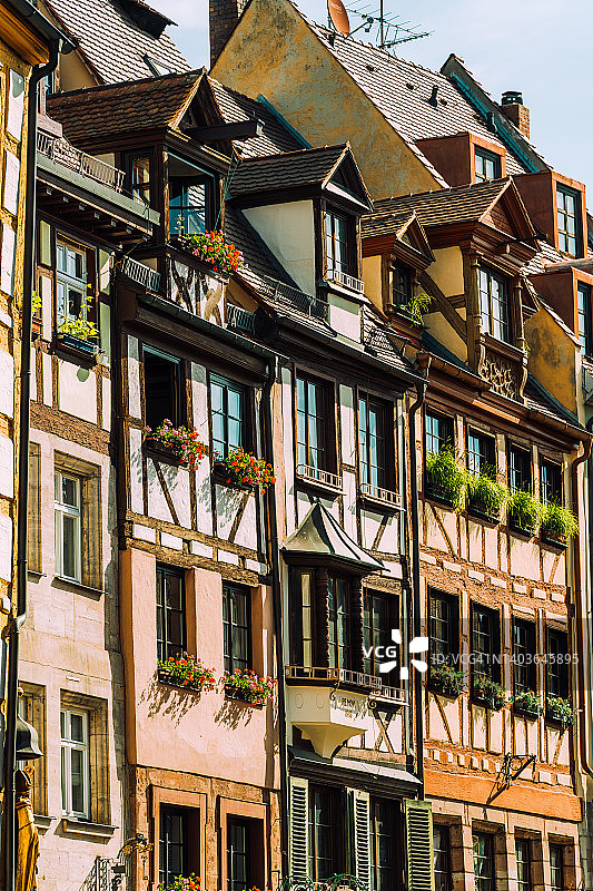 德国纽伦堡老城区的历史建筑图片素材