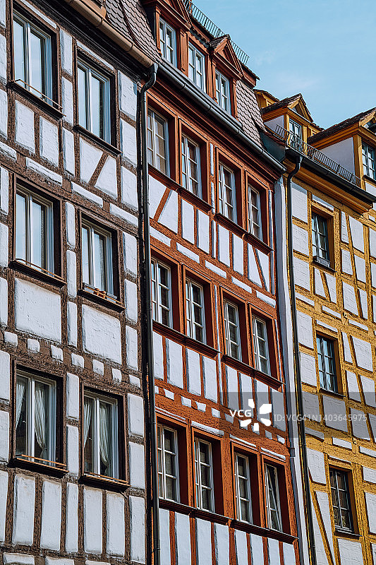 德国纽伦堡老城区的历史建筑图片素材