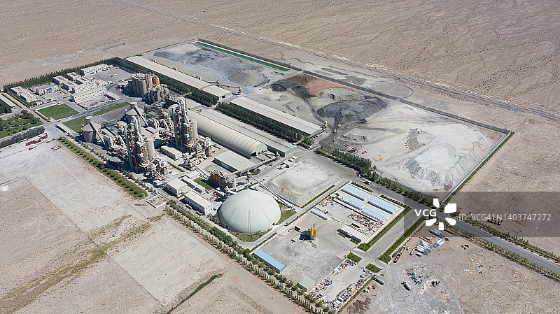 水泥厂鸟瞰图片素材