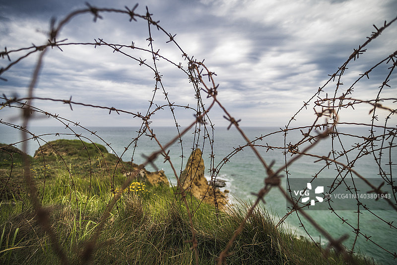法国诺曼底奥克角D日遗址图片素材