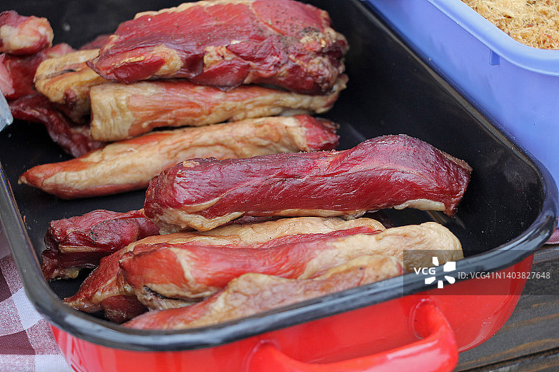 烟熏猪肉培根图片素材