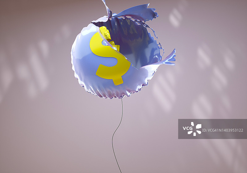 带有美元符号的爆炸气球图片素材