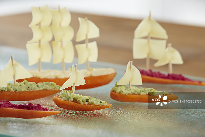 胡萝卜奶酪帆船图片素材