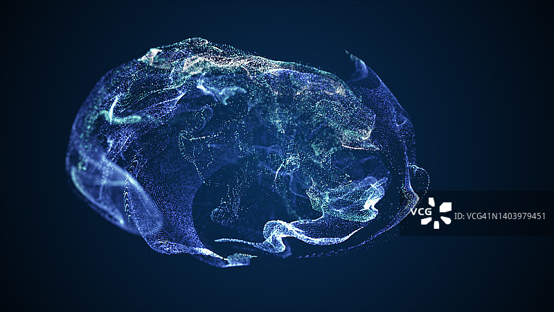 大数据概念：星云旋转变换图片素材